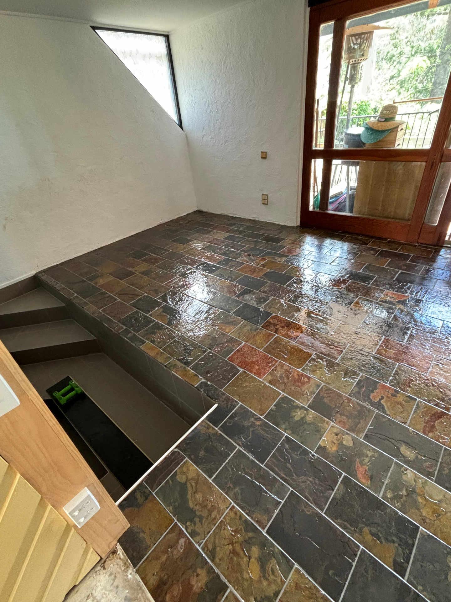 Natural Slate feature floor  — Peregian Beach